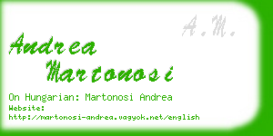 andrea martonosi business card